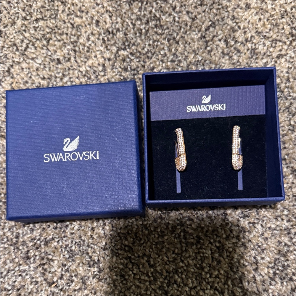 Swarovski Gold Crystal Earrings